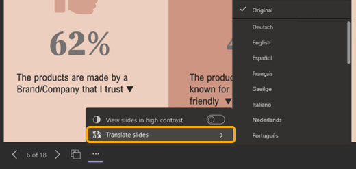 Select Translate slides