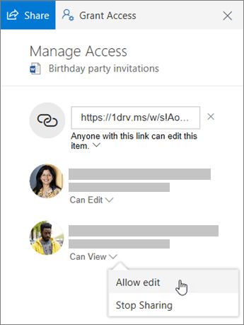 Screenshot of the Sharing section of the Details pane for a shared file.